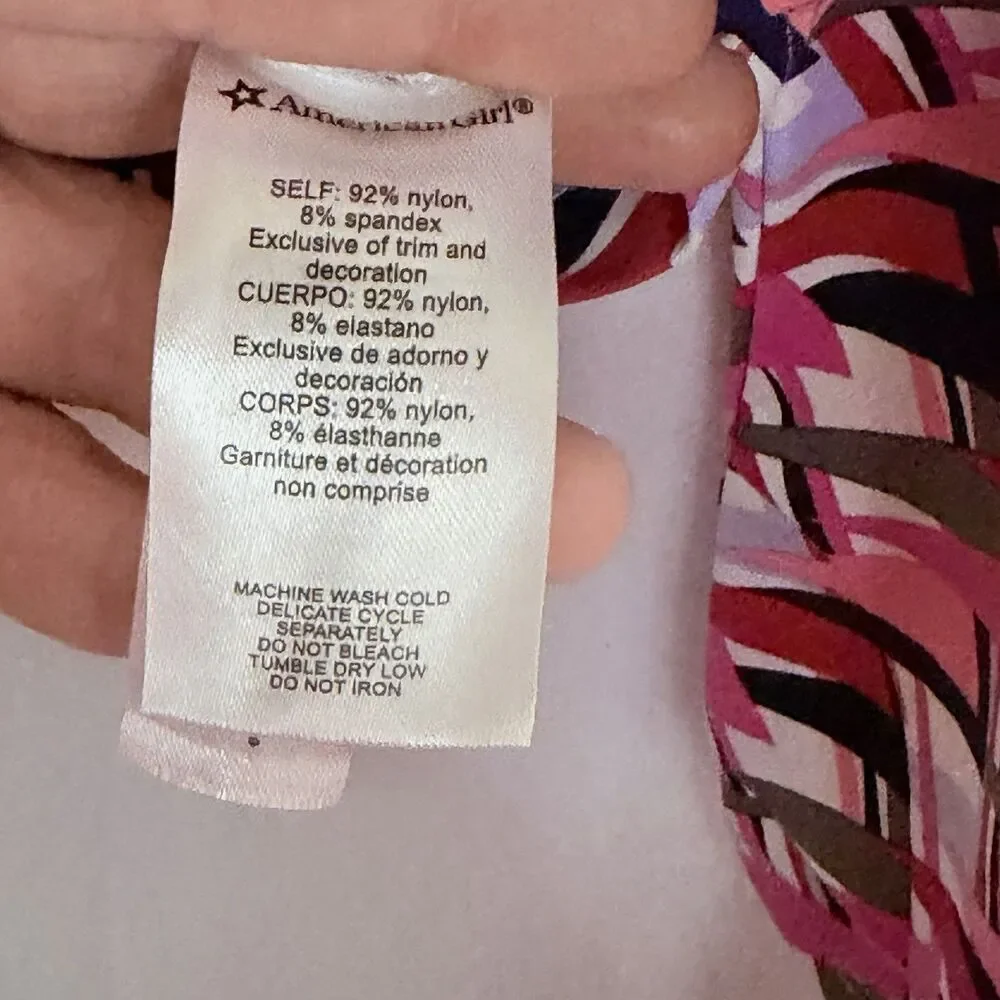 NEW American Girl Feeling Fierce Print Zip Up Hooded Jacket Size M 10-12